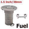 AD 1.5" and 2" 38mm or 50mm 316 Stainless Steel Marine Boat Hardware Deck Filler Fuel Water Waste Diesel Gas Key Cap Fuel Water