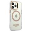 Guess Guhmp13Xhtrmd Iphone 13 Pro Max6,7 Złoty/Gold Hard Case Metal Outline Magsafe