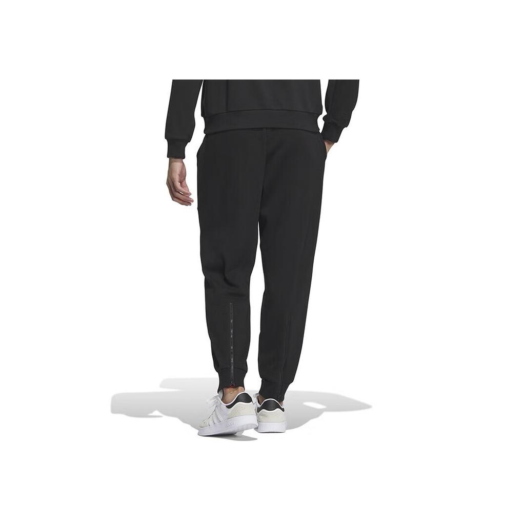 Adidas Neo Solid Double-Knit Jogger Pants Men Bottoms Black IT8764
