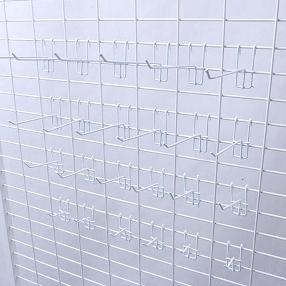 4 Inch White Wall Organizers Metal Hooks for Grid Wall Panel  Wall Grid Accessories