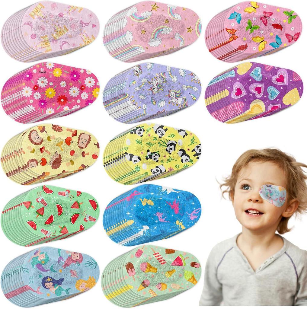 Children's Full Coverage Amblyopia Eye Patch for Strabismus Correction and One-Eyed Occlusion Training