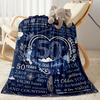Princess 50th Birthday Celebration Blanket Soft Warm Cozy Suitable for Chair Seaside Livingroom for All Occasions Stylish Decor