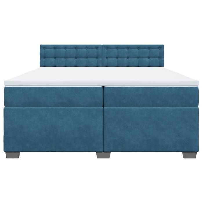 Maison Exclusive - Sommier à lattes de lit et matelas Bleu 200x200 cm velours