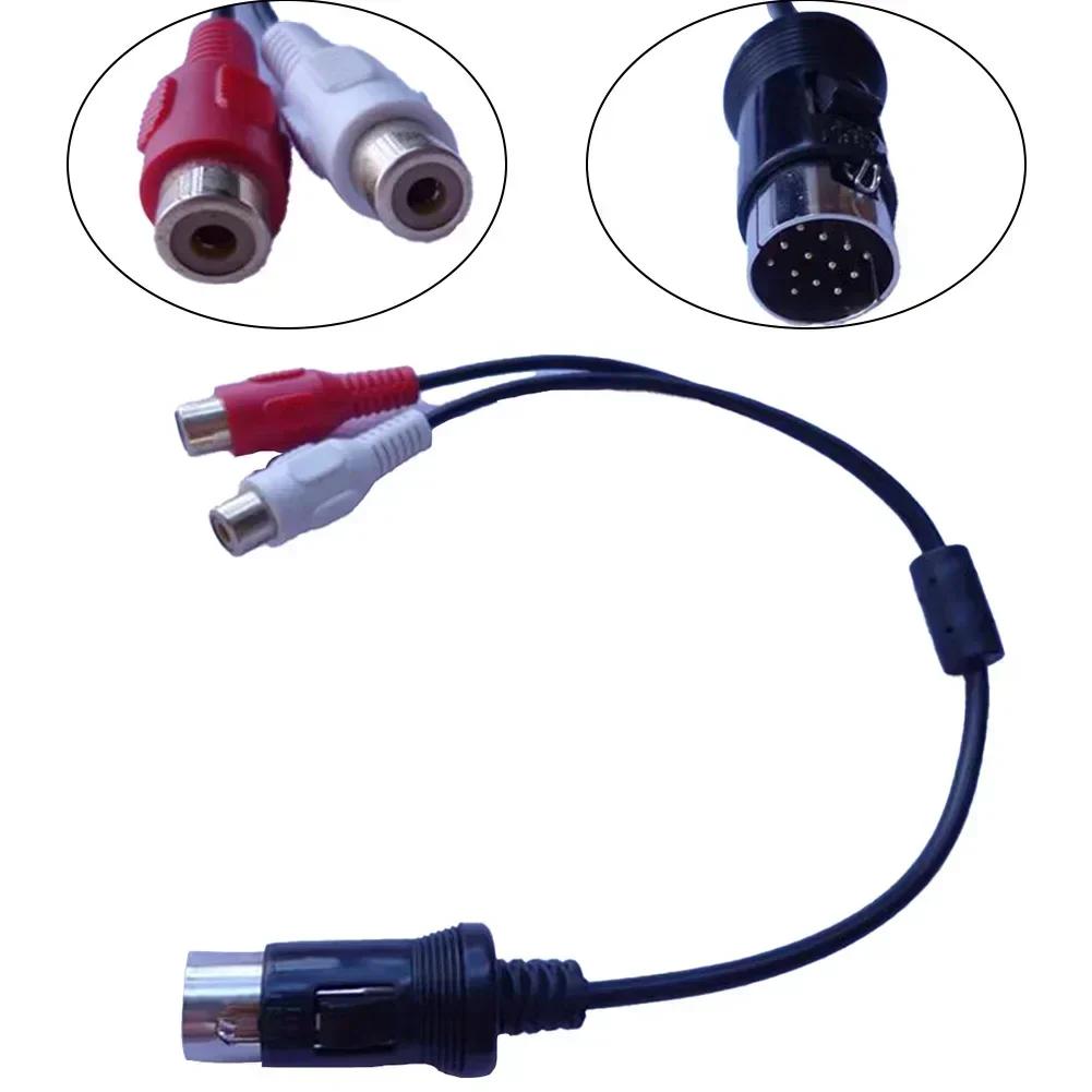 Car Audio For RCA To 13 Pin Cable AUX Audio Adapter For Kenwood CD Player Auto Parts Installation, Replacement