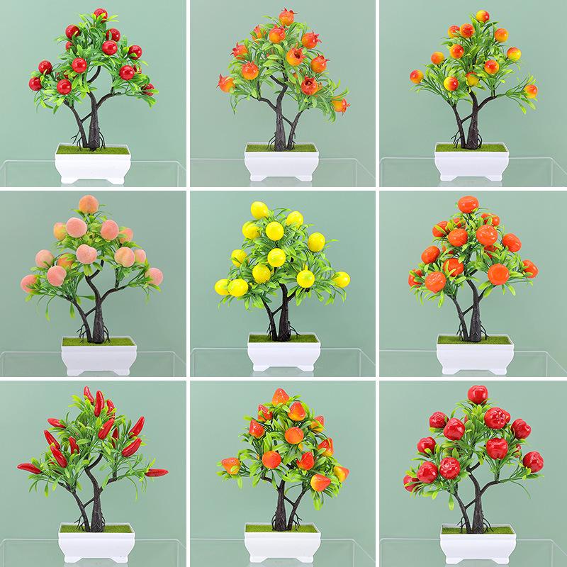 

Artificial Bonsai Indoor Home Decoration with Fruit Details