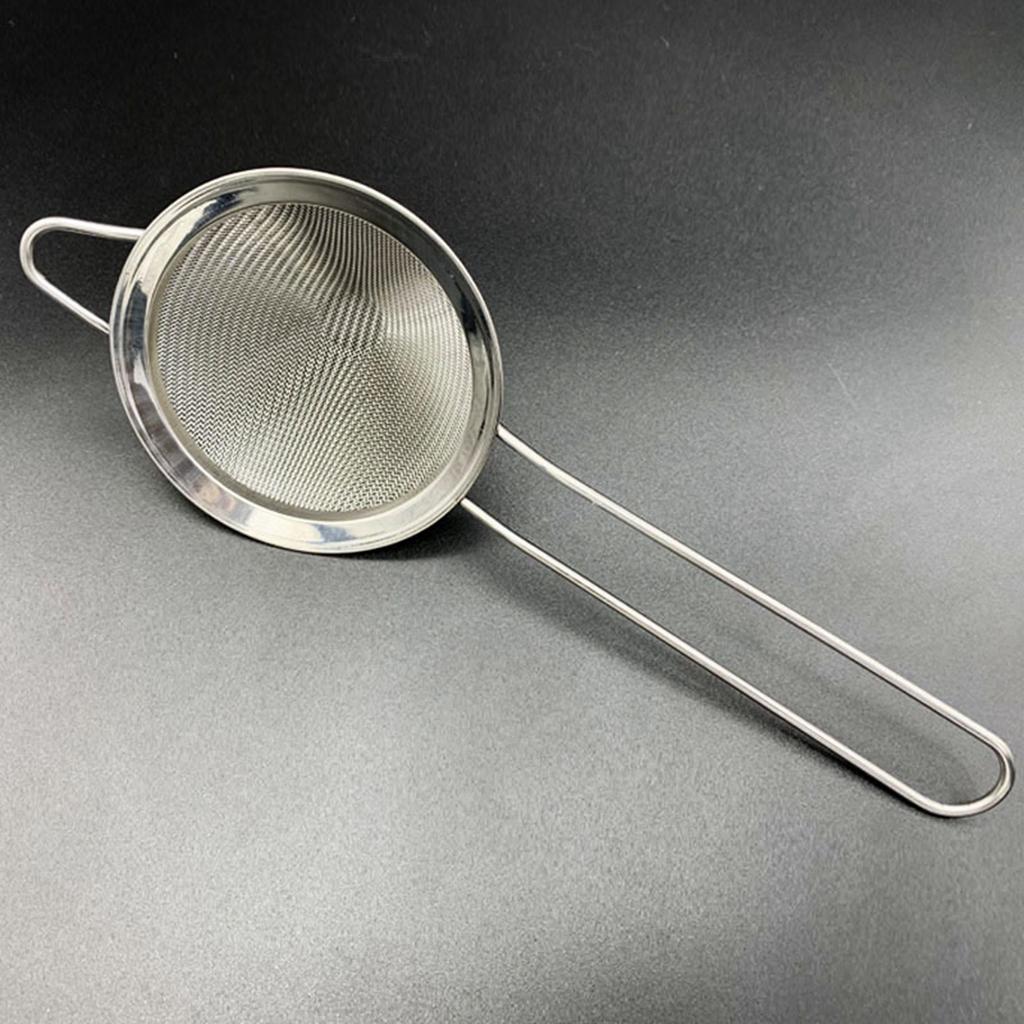 Fine Mesh Strainer 304 Stainless Steel Conical Sieve Tea Strainer with Long Handle for Cocktail Bar Coffee Juice Filtering Tools