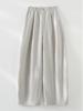 Women's Linen Wide-Leg High-End Curve Pants, Breathable Elastic Waist, Spring/Summer Style