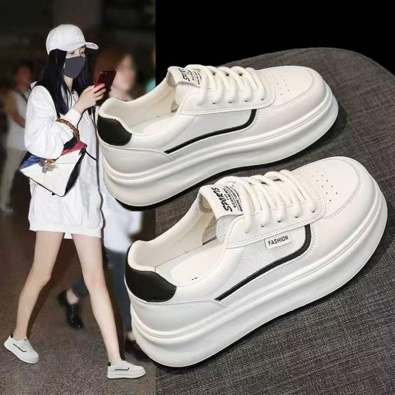 

Little White Shoes Children s Spring New Style Thick Sole Korean Ins Trend Height-increasing Women s Casual Sports All-match Skate Fashionable 38