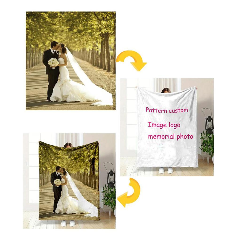 Customize Photo Customize Image Blanket Cozy Personalized Blanket Soft Warm Cozy Perfect for Picnics Office Couch Home Decor Four Seasons Multipurpose