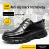 Churui Men's Waterproof Non-Slip Breathable Kitchen Leather Shoes