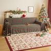 New Christmas Plaid Sofa Throw - Retro Non-Slip Couch Cover, Multi-Purpose Blanket for Home & Vacation Rentals Festive Sofa Cover