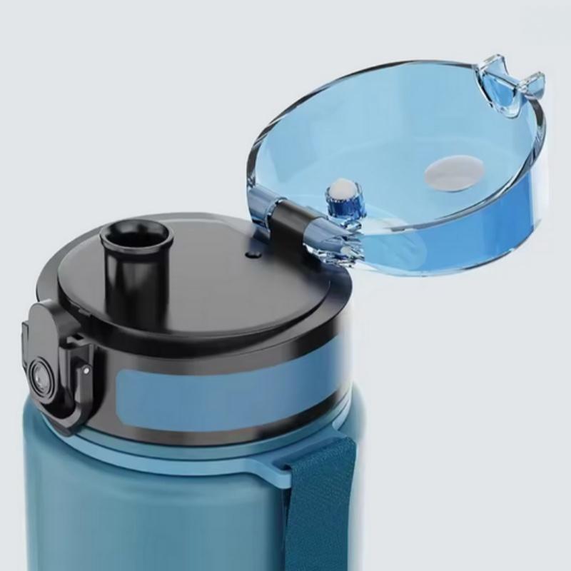 Sports Water Bottle Leak Proof Colorful Plastic Cup with Filter and Portable Rope for Outdoor Travel Gym Fitness