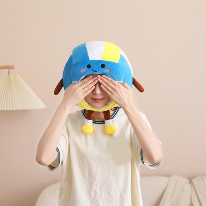 Breathable Cotton Full Coverage Costume Cap Adjustable Strap Perfect For Volleyball Fans Cheering Performances