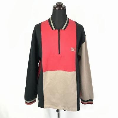 90s Vintage/CC KANSAI by Kansai Yamamoto Color Panel Anorak Sweat Trainer/Men’s Size L/3/Clear Material Logo(USED)