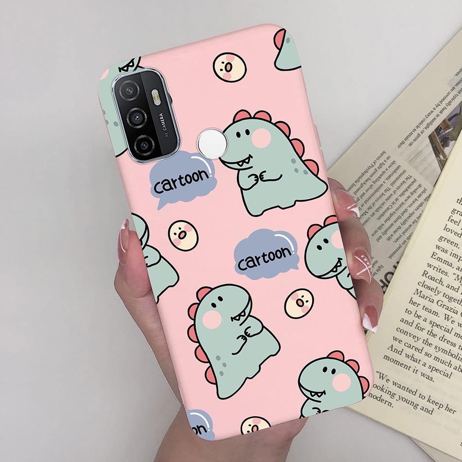 For OPPO A53S 2020 Case Cartoon Coque Heart Painted Silicone Phone Back Cover For Oppo A53s A 53s A53 S Oppoa53 2020 Shell Case