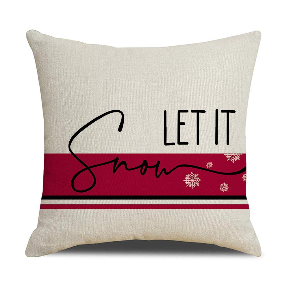 

Новая розовая мультяшная рождественская льняная наволочка, диванная подушка, товары для дома, наволочка 45 * 45Cm (excluding pillow core)