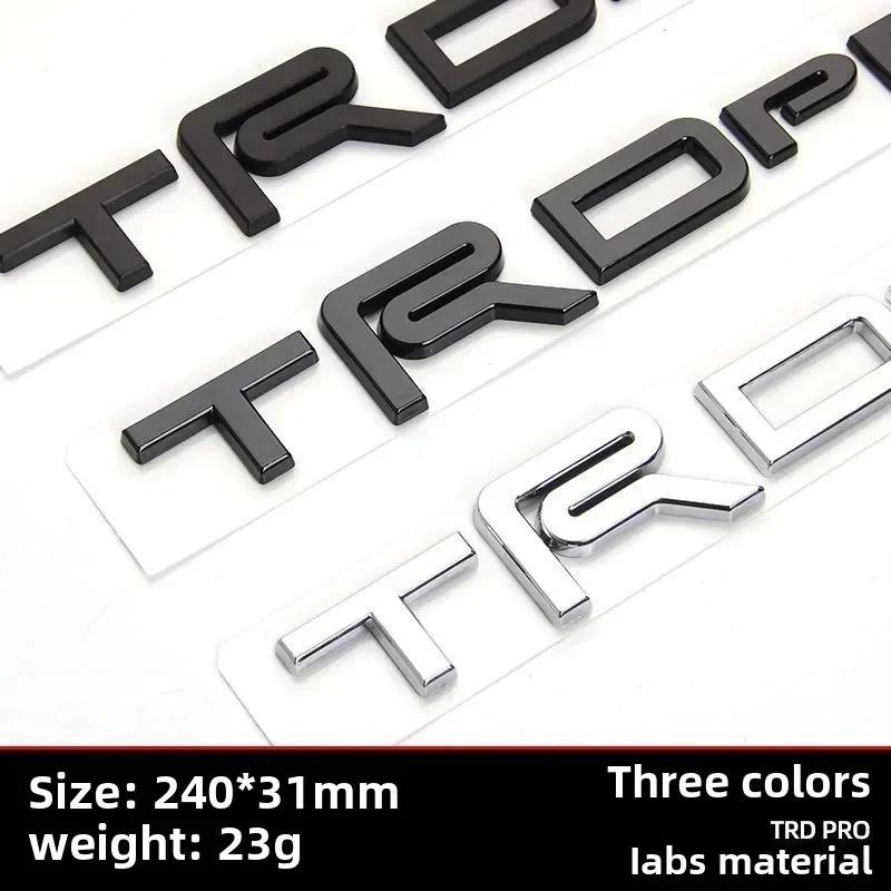 1Pc 3D ABS Car trunk sticker TRDPRO logo For Toyota TRD Yaris Camry Tantu Prado Lande kuluze RAV4 car repack accessories
