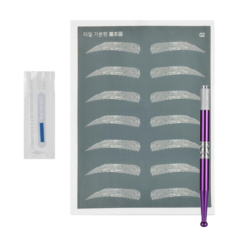 Buy Microblading Eyebrow Permanent Makeup Kit Tattoo Pen Needle ...