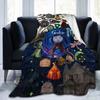 Coraline Halloween Horror Blankets Flannel Summer Multi-function Lightweight Throw Blankets for Bedding Office Plush Thin Quilt