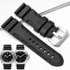 24mm 26mm Rubber Watch Band for Panerai Luminor Submersible Lightning 1164 PAM01209 Black Universal Silicone Strap Watch Band onSamsung Smart Watches