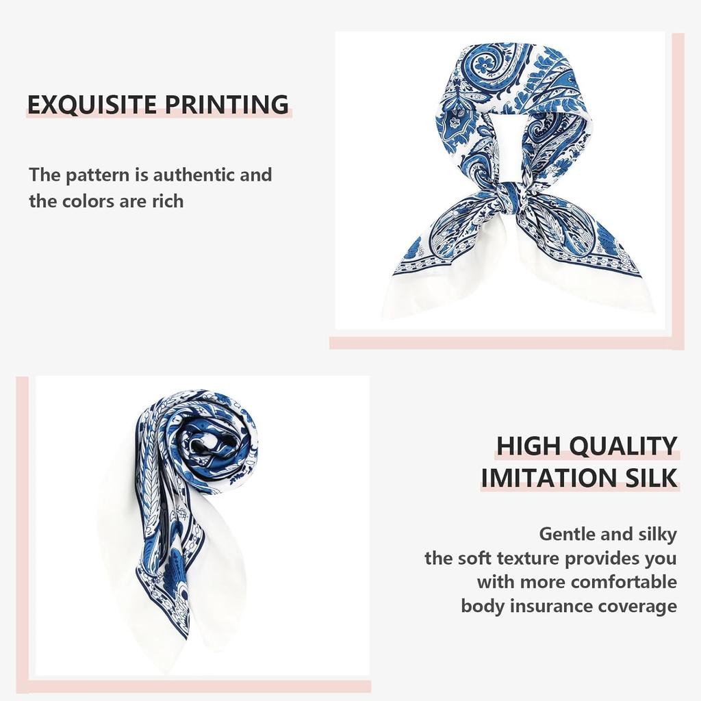 Head Scarf for Women Silk Satin Scarves for Hair Wrap Bandana Square Headscarf for Sleeping