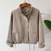 Honey J Women Nacht High Neck Button String Trench Jacket  4colors 
