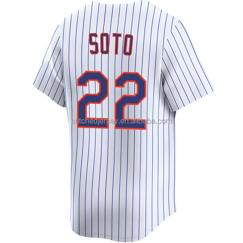 2026 Heißer Stil Herren Genäht #12 #18 #22 Darryl Strawberry Francisco Lindor Juan Soto Baseballtrikot