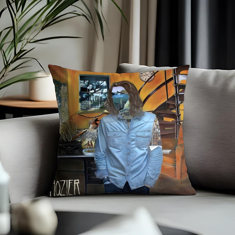 Hot HHozieried Cushion Cover Antidustmite Pillowcase Invisible Zipper Silky Short Plush Sofa Cushion Cover