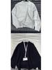 Cleanfi Men's Light Gray Sweater - Autumn Round Neck, Loose, High-End Knitwear, Lazy Style, Ideal for Layering