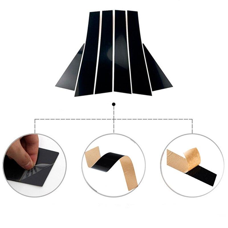 6pcs Car Pillar Posts for Chevrolet Captiva 2007-2018 Glossy Black Door Window Trim Stickers Decorative Accessories