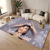 Custom Name Crystal Velvet Rug,Ariana Grande Comfortable Anti Slip Floor Mat For Room Decoration