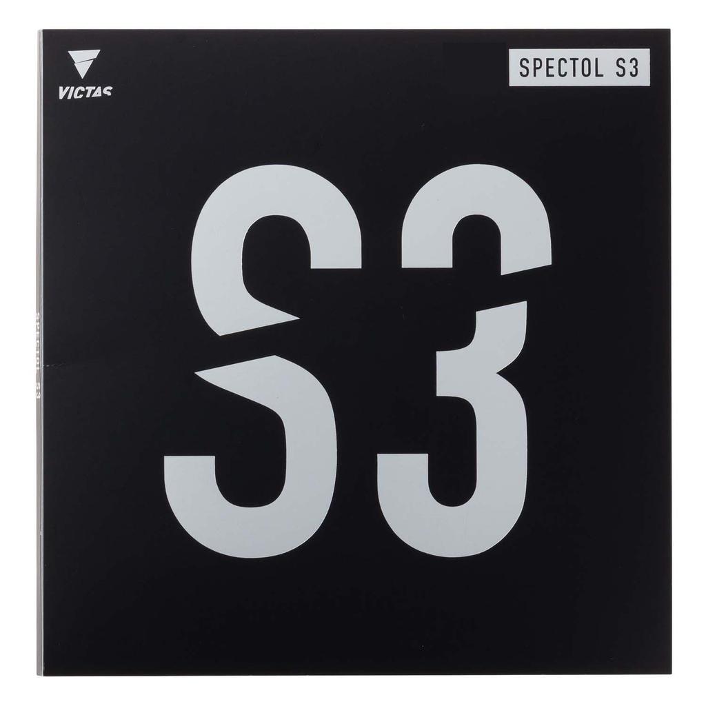 VICTAS Spectrum S3 Table Tennis Top Speedy High 210030 Rubber, Soft, Tension, Offensive, Red, 2.0,