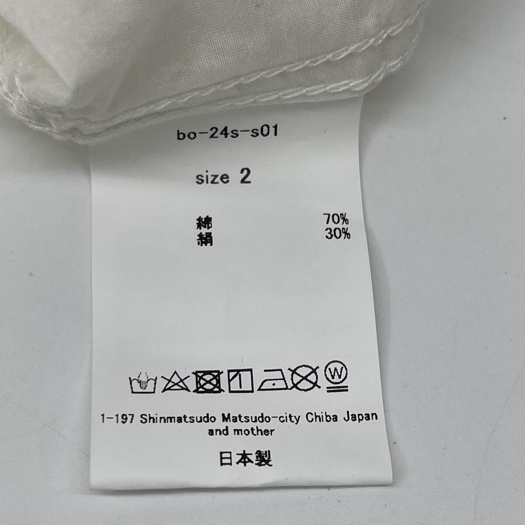 Barbell Object Bo-24s-s01 24Stainless Steel White Lawn Silk Pullover Shirt Tops 2 whiteUsed