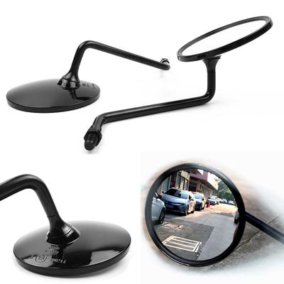 Black/Chrome Motorcycle Back View Mirror Electric Bicycle Rearview Mirrors Moped Side Mirror 8mm 10mm
