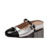 Inner height-increasing silver bag head half slippers women's outer heel-less lazy shoes 3233 size half-tray single shoes