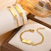 Free Engraving Name Date Bracelet for Baby,Hollow Butterfly Bracelet, Gold Color Stainless Steel NK Chain Bracelets