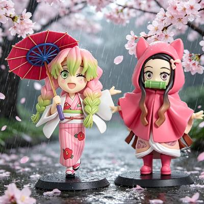 13pcs/set Demon Slayer I LOVE RAINNY DAY Blind Box Serie Action Figures Kamado Tanjiro/Nezuko/Kanroji Mitsuri/Doll Model Toys