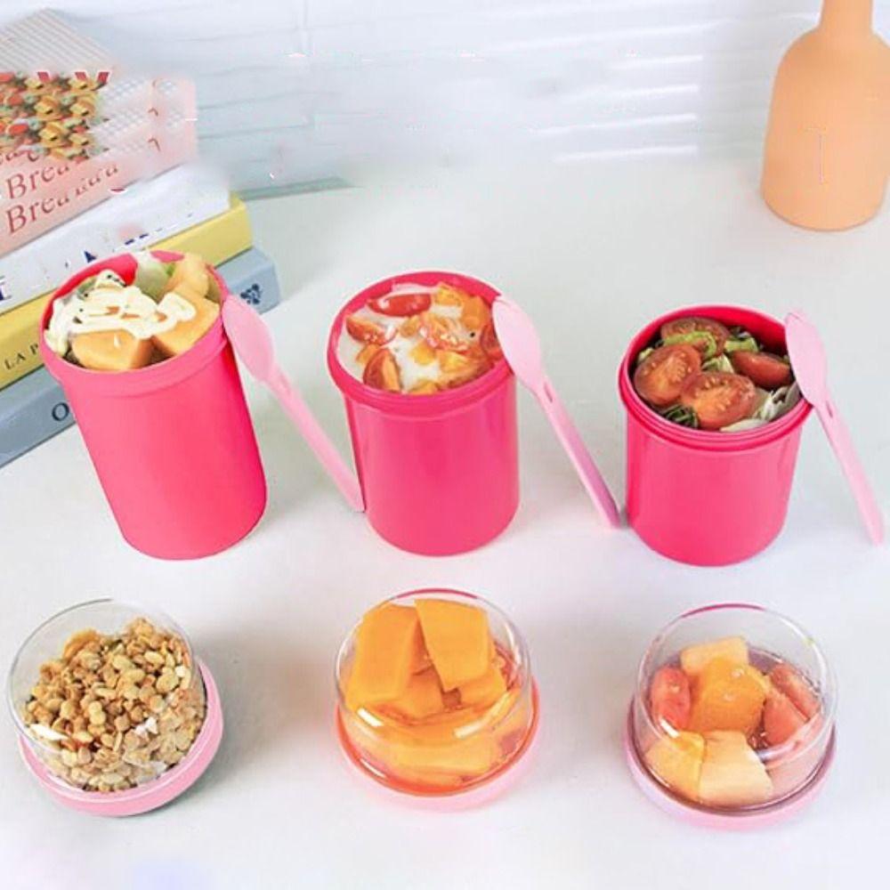 Mit Löffel Frühstückstasse Dressinghalter Joghurtbehälter Praktischer Obstbecher Schule