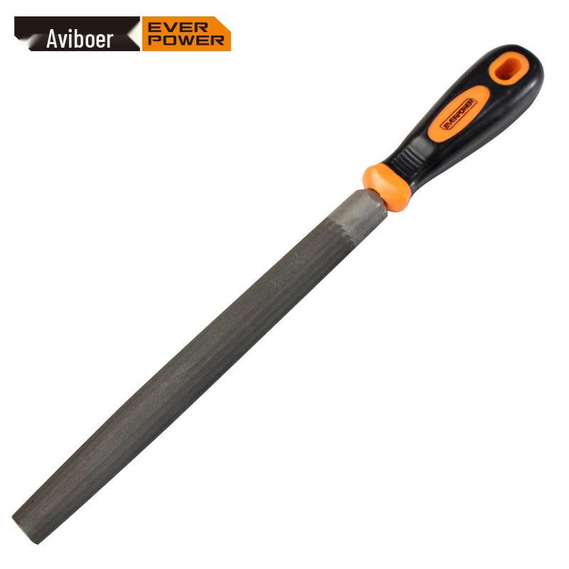 AI WEIBO EVER POWER Half-Round Fine/Medium/Coarse Tooth File Set, 8” & 10” Half-round File, Medium Tooth, 8 , 310mm, 157108