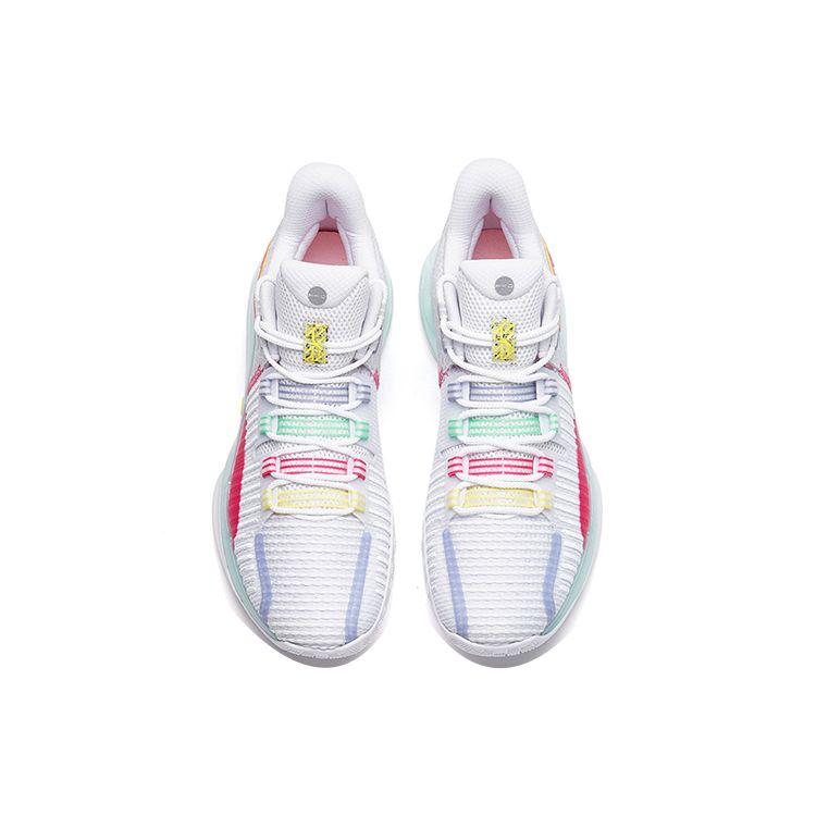 Anta Lightweight Slip Resistant Basketball Shoes Men Sneakers White Red 112221607-1