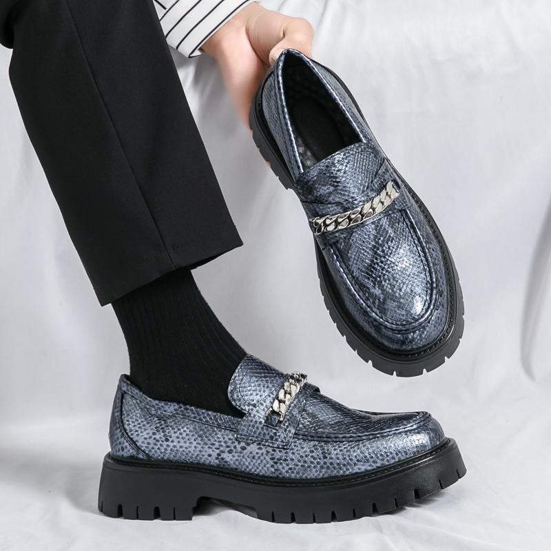 Fashion High End Brand Men's Leather Casual Shoes Luxury Banquet Dress Shoes Height Increasing Thick Soled Men's Business Work Shoe