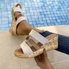 Mode Damenmode Plateau Keilsandalen Sommer Komfort Slip On Strandschuhe Frau Dicke Sohle Rutschfest Walking Sandalias Mujer 2025