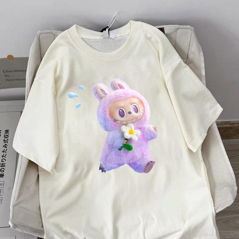 

Женская одежда | Большая футболка labubu модный повседневный топ 5XL