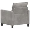 Sofa Light Grey 76 X 81 X 87.5 Cm Velvet