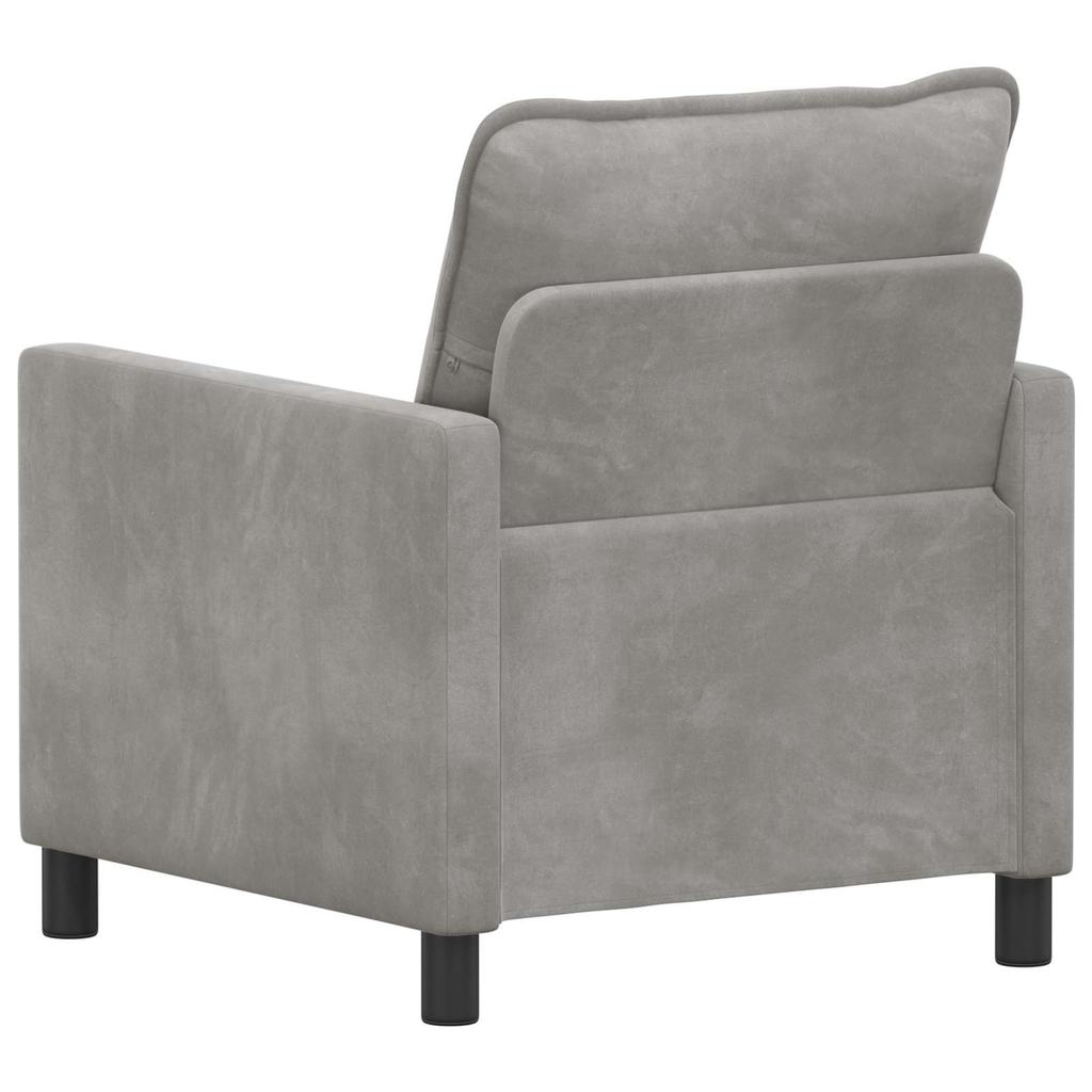 Sofa Light Grey 76 X 81 X 87.5 Cm Velvet