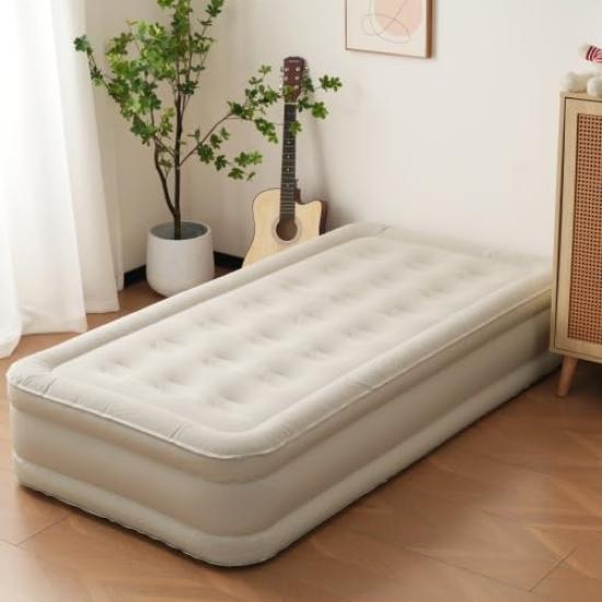 

BTM Electric Air Single Air Camping Inflator Automatic Comfortable Ultra For Disaster For Spare For Home Electric Storage Bag Included Bed, Size, серый