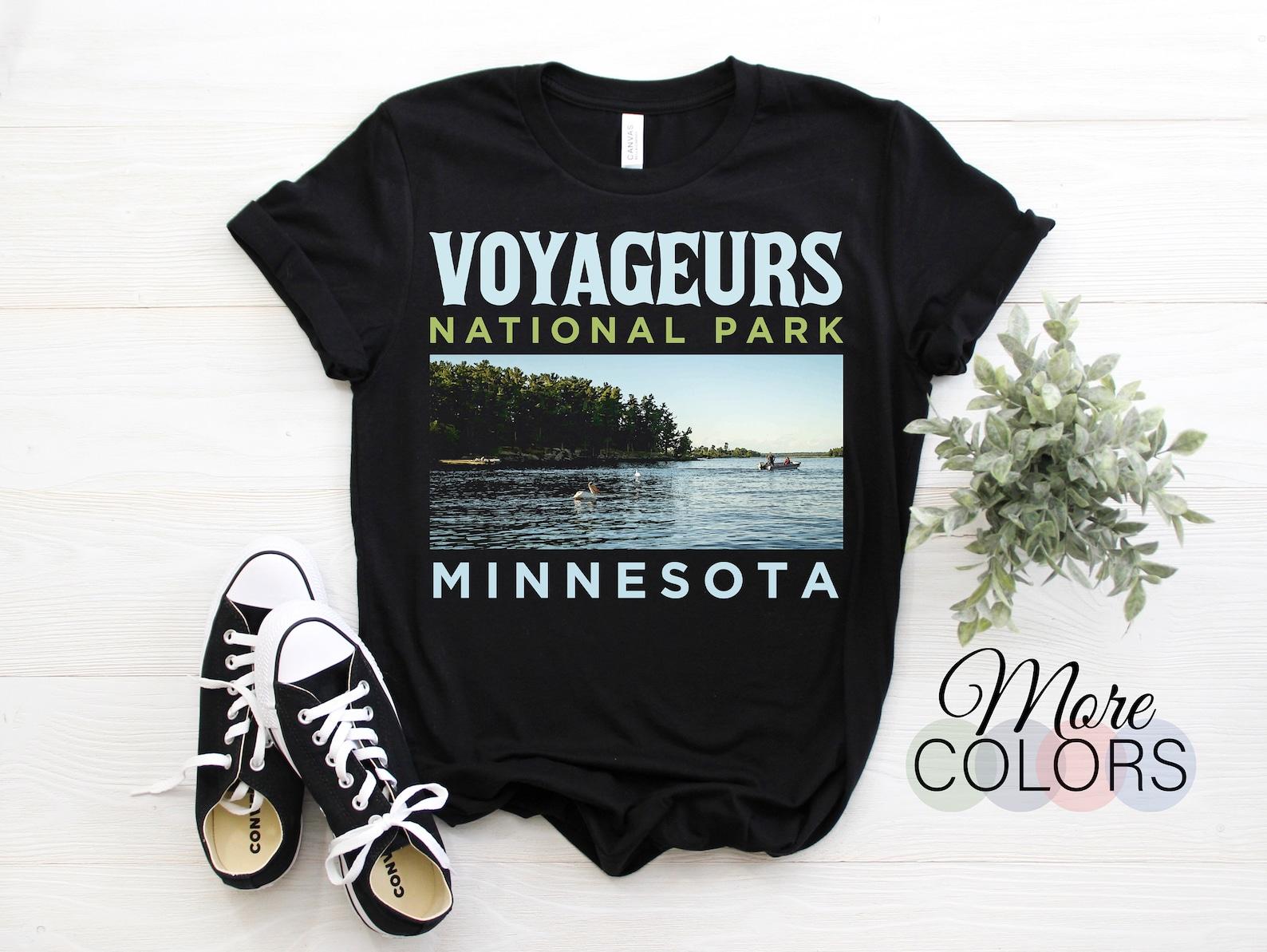 Voyageurs National Park US Vintage T-Shirt, USA Minnesota Parks Lover Gifts, Adventure Outdoors, Camping Hiking Travel Souvenirs Present, 130