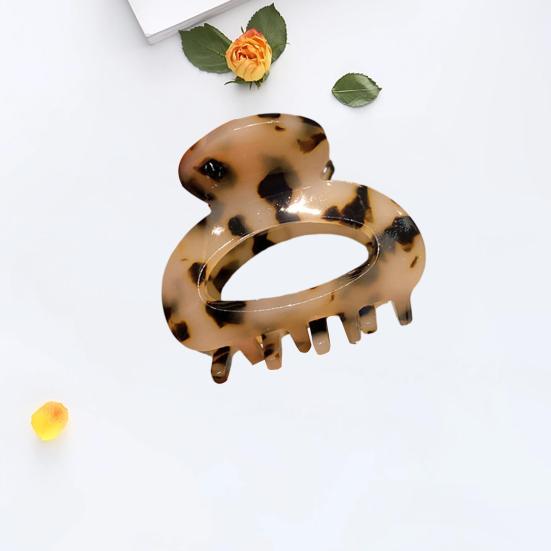 Mini-Haarspange für Damen und Mädchen, rutschfest, Leopardenmuster, starke Kralle, Kontrastfarbe, Haarspange, Krabben-Haarnadel, Styling-Krallenclip, Haar-Accessoires