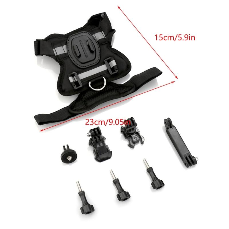 Comfortable Pet Camera Vest Supporting Two Action Cameras For Feline First Person View Photoshoots Easy Adjustment