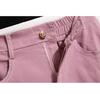 Summer Style Plus Size Skirts Solid Buttons Women Denim A-Line Vintage Basic Skirt 5XL Pink